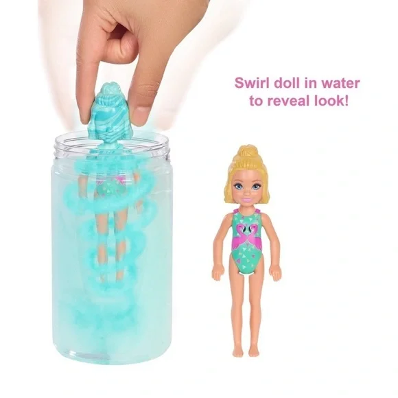 Barbie COLOR REVEAL COLOR BLOCK SERIES & SAND & SUN SERIES CHELSEA DOLLS - Picture 11 of 15